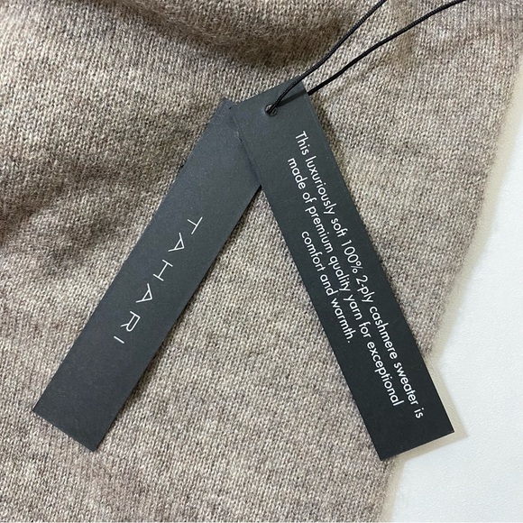 NWT Tahari Small Gray Cashmere Sweater - Picture 7 of 10